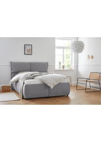 Polsterbett OTTO HOME "Jenson", grau, B:168cm L:225cm, Struktur weich (85% Polyester/15% Nylon), Betten, Polsterbett, als Bettgestell oder mit 3 Matratzenarten und H&auml;rtegraden
