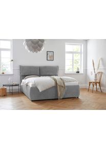 Polsterbett OTTO HOME "Jenson", grau, B:188cm L:225cm, Struktur weich (85% Polyester/15% Nylon), Betten, Polsterbett, als Bettgestell oder mit 3 Matratzenarten und H&auml;rtegraden