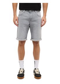 Slim-fit-Jeans Mustang "Herren Style Chicago Shorts Z", Herren, Gr. 35, 403 grau, Denim/Jeans, 82% Baumwolle, 17% Polyester, 1% Elasthan, unifarben, slim fit, Jeans Slim-fit-Jeans