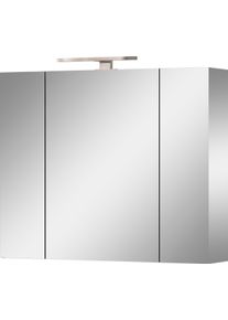 Spiegelschrank Germania, wei&szlig;, neutral, B:80cm H:71cm T:23cm, Schr&auml;nke, Spiegelschrank