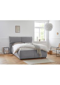 Polsterbett OTTO HOME "Jenson", grau, B:168cm L:225cm, Struktur weich (85% Polyester/15% Nylon), Betten, Polsterbett, als Bettgestell oder mit 3 Matratzenarten und H&auml;rtegraden