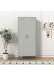Dreht&uuml;renschrank OTTO HOME "Kleiderschrank Schrank Metallschrank Mehrzweckschrank Siena Spind", grau, B:80cm H:185cm T:40cm, Metall, Schr&auml;nke, Dreht&uuml;renschrank, in der H&ouml;he verstellbar, abschlie&szlig;bar Topseller Otto&acute;s Choice