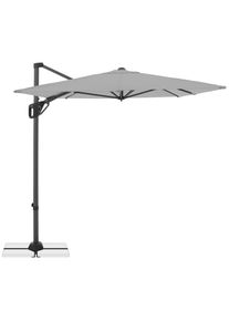 Doppler Ampelschirm, Hellgrau, Metall, Textil, 200x300 cm, 360&deg; drehbar, lichtecht, regenabweisend, UV-best&auml;ndig, Sonnenschutz, Sonnenschirme