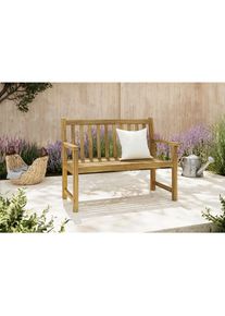 Ambia Garden Gartenbank, Akaziefarben, Holz, Akazie, vollmassiv, 120x90x61 cm, FSC 100%, Holzm&ouml;bel, Sitzgelegenheiten Holz, Holzb&auml;nke, Gartenb&auml;nke Holz