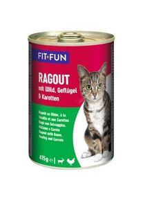 FIT+FUN Fit + Fun Rago&ucirc;t Gibier, volaille et carottes 48x415 g