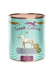 Terra Canis Nourriture humide pour chien sans c&eacute;r&eacute;ales adulte Cheval 6x800 g