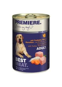 Premiere Best Meat nourriture humide pour chien, adulte Dinde et l&eacute;gumes 6x400 g