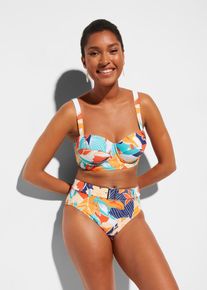 bonprix Bikini na fiszbinach z figami bikini z wysokim stanem (komplet 2-cz.), biały, 40 (80C)