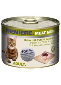 Premiere Meat Menu Adult Poulet &agrave; la dinde & au lapin 12x200 g