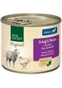 REAL NATURE Adult Mouton et poulet 6x200 g
