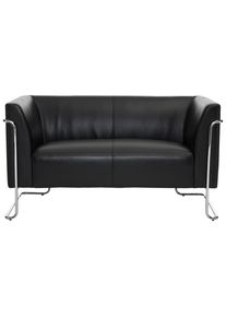 Mid.you , Schwarz , Textil , 130x71x74 cm , R&uuml;cken echt , Wohnzimmer, Sofas & Couches, Sofas, 2er Sofas