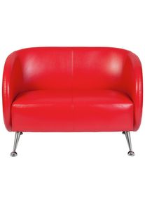 Mid.you , Rot , Textil , 118x85x58 cm , R&uuml;cken echt , Wohnzimmer, Sofas & Couches, Sofas, 2er Sofas