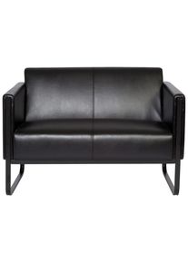 Mid.you , Schwarz , Textil , 111x78x71 cm , R&uuml;cken echt , Wohnzimmer, Sofas & Couches, Sofas, 2er Sofas
