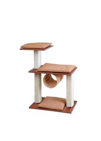 M&Ouml;BELIX M&ouml;belix , Sandfarben, Walnussfarben , Holz, Textil , 80 cm , Tierbedarf, Kratzb&auml;ume