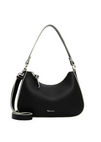 Beuteltasche Tamaris "Beutel TAS Flavia", Damen, Gr. B/H/T: 30cm x 20cm x 7cm 0, schwarz (schwarz 100), Polyurethan, Taschen Beuteltasche