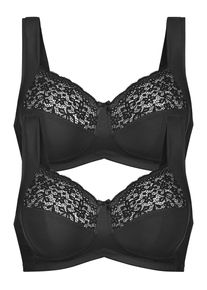 Entlastungs-BH Anita "2er Pack Entlastungs BH Havanna", Damen, Gr. 110, Cup A, schwarz (schwarz schwarz), Spitze, Obermaterial: 86% Polyamid PA. 14% Elasthan EL., BHs Entlastungs-BH