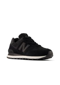 Sneaker New Balance "WL574", Damen, Gr. 40, schwarz (schwarz, metall), Leder, Schuhe Sneaker