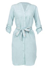 Blusenkleid SURI FREY "Blusenkleid SFY Freyday", Damen, Gr. S, EURO, blau (iceblau 530), Obermaterial: 100% Lyocell CLY., Blusen Blusenkleid