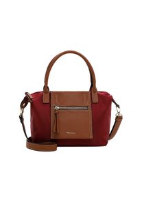 Shopper Tamaris "Shopper TAS Fabrizia", Damen, Gr. B/H/T: 33cm x 21cm x 14cm 0, rot (schwarzrot 606), Polyester, Taschen Shopper