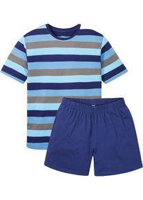 Shorty (2-tlg. Set), blau, Gr&ouml;&szlig;e 48/50 (M), mit Baumwolle, bonprix