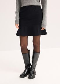 Minirock aus bequemen Punto di Roma, schwarz, Gr&ouml;&szlig;e 48/50 (XL), bonprix