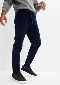 bonprix Regular Fit Cord-Schlupfhose Straight, blau, Gr.64, trendige Cord-Joggpants mit Kordelzug, aus Cord