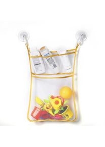 Shower Bath Toys White Pink Baby Kids Toy Storage Mesh with Strong Suction Cups Toy Bag Net Bathroom Organizer for Kids Toddlers