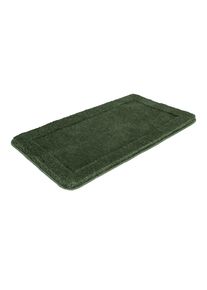 Badematte OTTO HOME "Sanremo mit Rahmen, Badvorleger, Badezimmer Teppich, sehr weich", gr&uuml;n (dunkelgr&uuml;n), H:25mm, Polyester, Badematten, Badematte, Badteppich, unifarben, rechteckig und als 3-tlg. Set erh&auml;ltlich