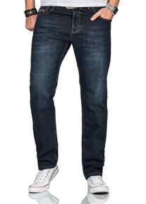 Regular-fit-Jeans Alessandro Salvarini "A. Salvarini Beppo Designer Herren Jeans Hose Basic Jeanshose Comfort Fit", Herren, Gr. 31, L&auml;nge 32, blau (dunkelblau), Obermaterial: 100% Baumwolle CO., Jeans Regular-fit-Jeans