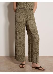 Stoffhose Apricot "Hose", Damen, Gr. L (40), N-Gr, gr&uuml;n (khaki), gewebt, Obermaterial: 100% Viskose LENZING ECOVERO CV LenzEcov., gemustert, Hosen Stoffhose, mit Webmuster