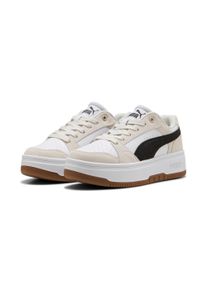Sneaker Puma "REBOUND FEMME LOW SD", Damen, Gr. 40,5, Puma wei&szlig;, Puma schwarz, frosted ivory, Leder, mehrfarbig, Schuhe Sneaker, f&uuml;r sportliche und l&auml;ssige Looks, mit Leder-Obermaterial