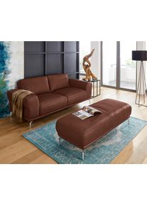 2-Sitzer W.Schillig "montanaa bequem, Federkernunterfederung, elegant & edel, Breite 192cm", braun (tobacco z69), B:192cm H:78cm T:94cm, Longlife Xtra-Leder Z59: Glattleder mit modischer Pr&auml;gung. Hautst&auml;rke 0, 9 - 1, 1 mm.;Longlife Xtra-Leder Z69: Das feinnarbige, gedeckte Softleder Z69 besticht durch seine au&szlig;ergew&ouml;hnliche Weichheit im trendigen &raquo;Vintage-Look&laquo;, Hautst&auml;rke 0, 9 - 1, 1 mm, Sofas, 2