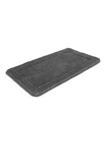 Badematte OTTO HOME "Sanremo mit Rahmen, Badvorleger, Badezimmer Teppich, sehr weich", grau (anthrazit), H:25mm, Polyester, Badematten, Badematte, Badteppich, unifarben, rechteckig und als 3-tlg. Set erh&auml;ltlich