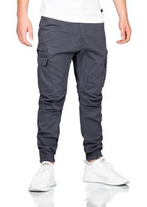 Cargohose Alessandro Salvarini "Alessandro Salvarini Herren Cargo Hose AS272", Herren, Gr. 32, L&auml;nge 30, grau (dunkelgrau), Obermaterial: 98% Baumwolle CO. 2% Elasthan EL., Hosen Cargohose