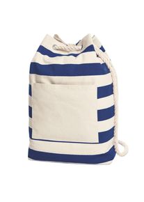 Halfar Contrast gestreepte strandtas met koord (Marine)