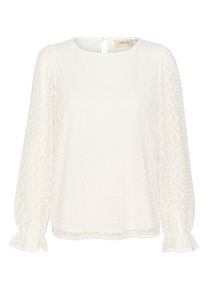 Langarmbluse Cream "Langarm-Bluse CRValerie", Damen, Gr. 34, wei&szlig; (snow wei&szlig;), Obermaterial: 100% Polyester PES., Blusen Langarmbluse