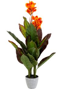 K&uuml;nstliche Zimmerpflanze KARE DESIGN "Deko-Pflanze Canna Lily", gr&uuml;n, B:45cm H:115cm L:45cm, Kunststoff, Polyester, Stahl, Kunstpflanzen, K&uuml;nstliche Zimmerpflanze, 115 oder 165 cm H&ouml;he