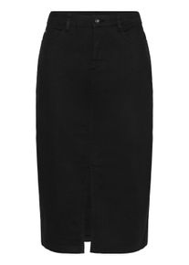 Jeansrock Kaffe "Denimrock KAzelina", Damen, Gr. 42, schwarz (schwarz deep), Obermaterial: 79% Baumwolle CO. 19% Polyester PES. 2% Elasthan EL., R&ouml;cke Jeansrock