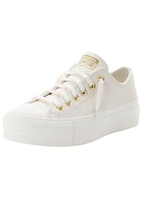 Sneaker Converse "CHUCK TAYLOR ALL STAR LIFT PLATFORM GOLD", Damen, Gr. 37, gold (egret, egret, gold), Synthetik, Schuhe Sneaker