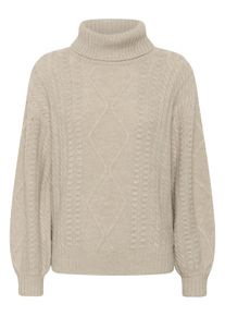 Strickpullover Cream "Strickpullover CRPumpkin", Damen, Gr. XL, beige (ancient scroll), Obermaterial: 38% Polyacryl PAN. 35% Nylon NY. 20% Wolle mw. 5% Alpaka WP. 2% Elasthan EL., Pullover Strickpullover