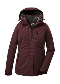 Outdoorjacke Killtec "KOW 140 WMN JCKT", Damen, Gr. 44, rot (dunkelrot), Obermaterial: 100% Polyester.Futter: 100% Polyester.F&uuml;llung: 100% Polyester, Jacken Outdoorjacke, Wasserdichte Damenjacke, atmungsaktiv, abnehmbare Kapuze