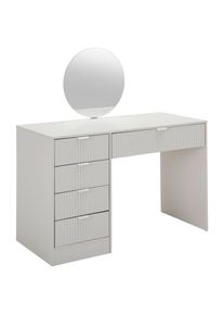 Xora Schminktisch, Kaschmir, Metall, Glas, Holzwerkstoff, 5 Schublade(n) Schubladen, rechteckig, Wange, 55x127.5x120 cm, Bsci, Schlafzimmer, Schminktische