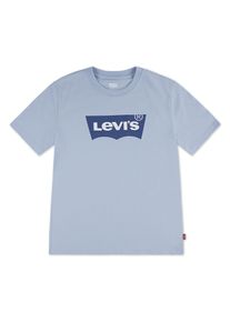 T-Shirt LEVI'S KIDS "LVB BATWING TEE", Jungen, Gr. 6 (116), chambray blau levi's, Single Jersey, Obermaterial: 100% Baumwolle, bedruckt, Basic schmal h&uuml;ftlang, Rundhals, gerader Abschluss, Shirts T-Shirt, for BOYS