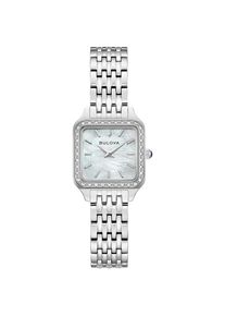 Quarzuhr Bulova "Sutton", silberfarben, Armbanduhren, Damen, Quarzuhr, Armbanduhr, Damenuhr, Edelstahlarmband, analog, Diamant
