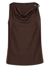 Tr&auml;gertop Zero "Blusentop mit Wasserfallausschnitt", Damen, Gr. 36, chocolate plum, Obermaterial: 5% Elasthan EL. 95% Polyester PES., Tops Tr&auml;gertop