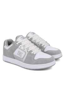 Sneaker DC Shoes "Manteca 4", Damen, Gr. 6,5(37,5), wei&szlig; (grau, grau, wei&szlig;), Obermaterial:53.02% Leder, 46.98% Synthetikmaterial., Schuhe Sneaker