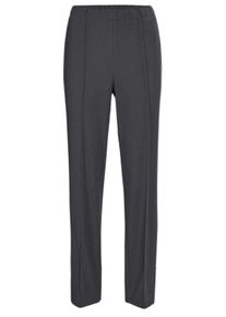 Schlupfhose GOLDNER "Kurzgr&ouml;&szlig;e Rippenhose mit Biesen", Damen, Gr. 27, K-Gr, grau, Obermaterial: 100% Polyester COOLMAX(R) PES(Coolmax)., normal, Hosen Schlupfhose, Ohne