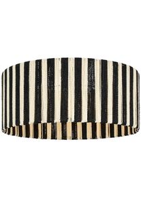 Collett's Monde Deckenleuchte, Schwarz, Wei&szlig;, Metall, Papier, Streifen, zylindrisch, 27.5 cm, RoHS, CE, Lampen & Leuchten, Innenbeleuchtung, Deckenleuchten, Deckenleuchten
