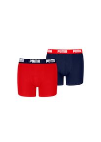 Boxershorts Puma "Puma BOYS EVERYDAY BASIC BOXERS", Jungen, Gr. 170/176, rot (rot, navy), Obermaterial: 95% Baumwolle, 5% Elasthan, Unterhosen Boxershorts, Komfortabler Logobund, ohne Eingriff