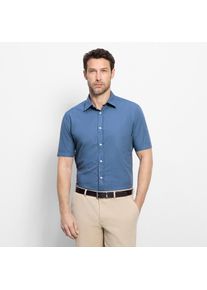 Kurzarmhemd OLYMP "Casual", Herren, Gr. XXL, N-Gr, blau, Web, Obermaterial: 100% Baumwolle, regular fit normal, Hemden Kurzarmhemd, Freizeithemd, regular fit, Kentkragen